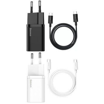 МЗП Baseus Super Si Quick Charger PD25W (1USB-C) + кабель Type-C to Type-C (TZCCSUP-L) 49193 фото