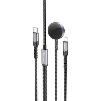 Дата кабель Hoco CW54 2in1 Type-C to iWatch/Lightning 2.5W (1.2m) 88397 фото