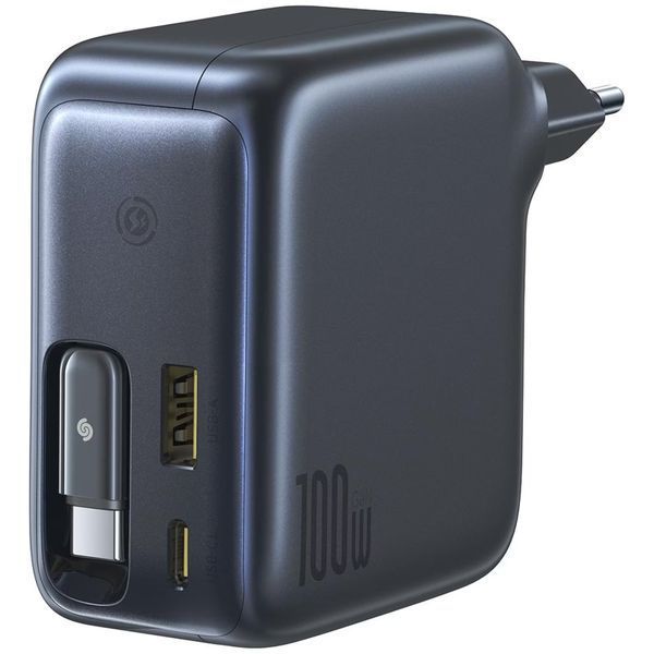 МЗП Baseus EnerCore CJ11 PD100W+QC3.0 with retractable cable (1USB-A/2C) (E0120M) 87557 фото