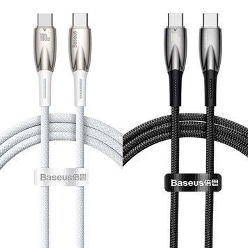 Дата кабель Baseus Glimmer Series Fast Charging Type-C to Type-C 100W 1m (CADH00070) 68699 фото