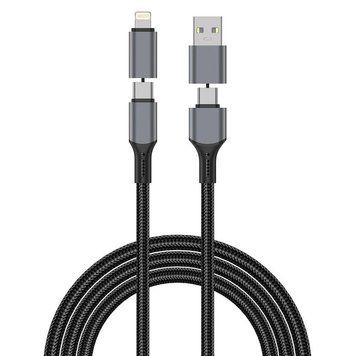 Дата кабель WIWU C085 Raptor Pro 4in1 Type-C to USB/Type-C to Lightning 240W (1.2m) 81426 фото