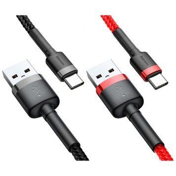 Дата кабель Baseus Cafule USB to Type-C Cable 3A (0.5m) (CATKLF-A) 34279 фото