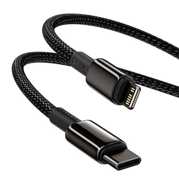 Дата кабель Baseus Tungsten Gold Type-C to Lightning PD 20W (1m) (CATLWJ) 48847 фото