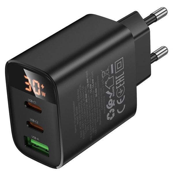 МЗП Borofone BA98A Ilustre with digital display PD30W (1USB-A/2C) 81976 фото