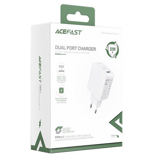 МЗП Acefast A5 PD32W+QC3.0 (1USB-A/1C) 70272 фото